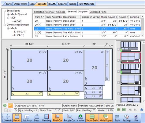 sheet metal cut list|plywood cutting list.